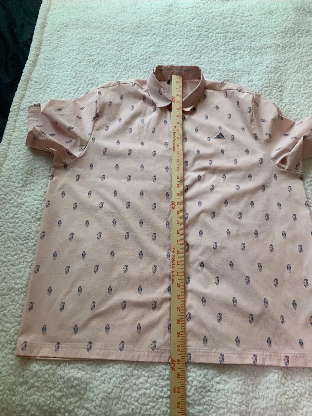 Adidas Golf GO-TO RESORT BUTTON DOWN POLO SHIRT Large